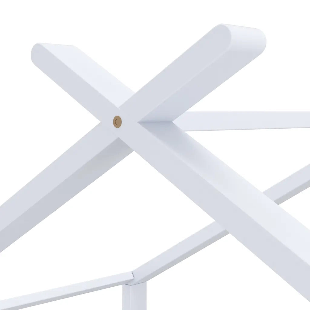 Giroletto per Bambini | Letto Infantile | Lettino Bianco in Massello di Pino 70x140 cm