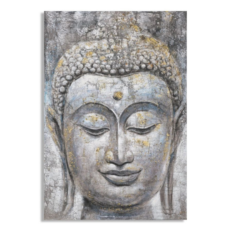 Dipinto Su Tela Face Buddha Light -a- cm 80x3x120