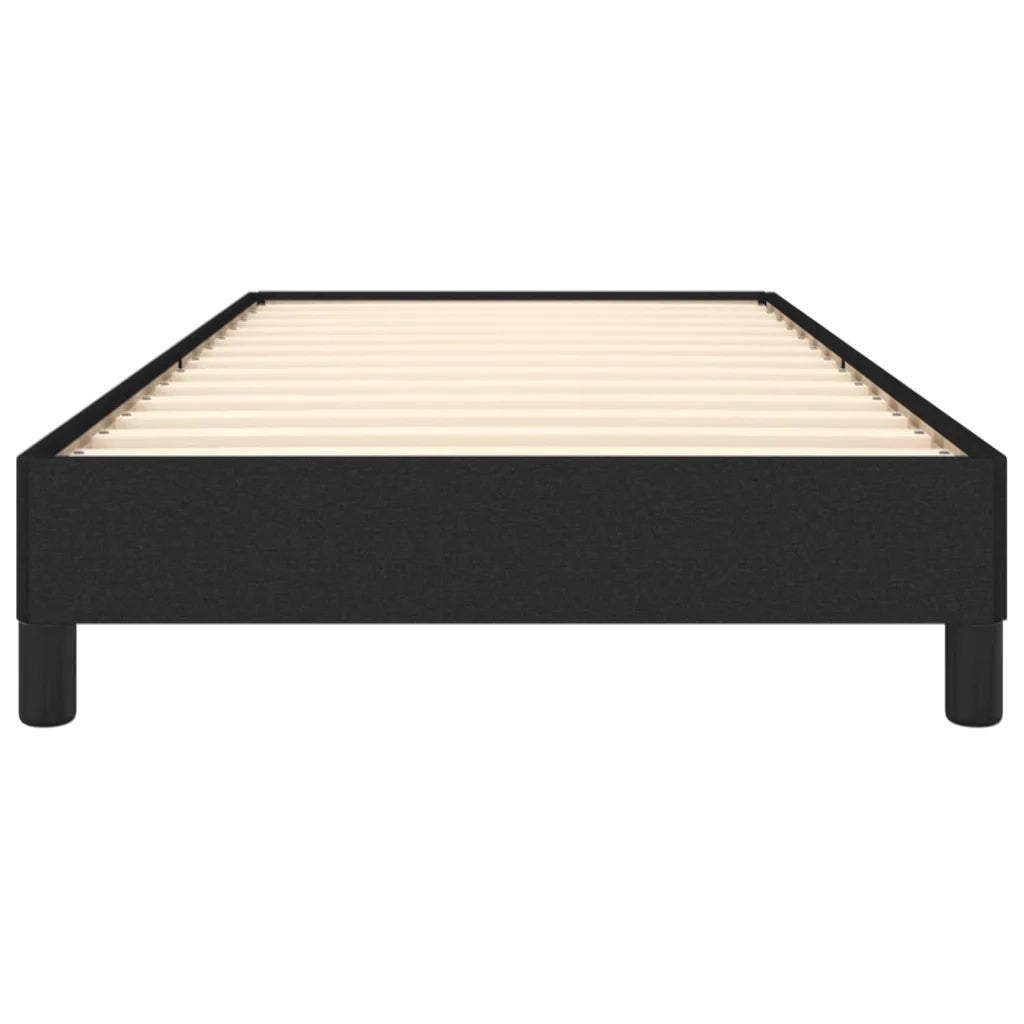 Letto singolo | Letto per adulti | Giroletto senza Materasso Nero 100x200 cm in Tessuto