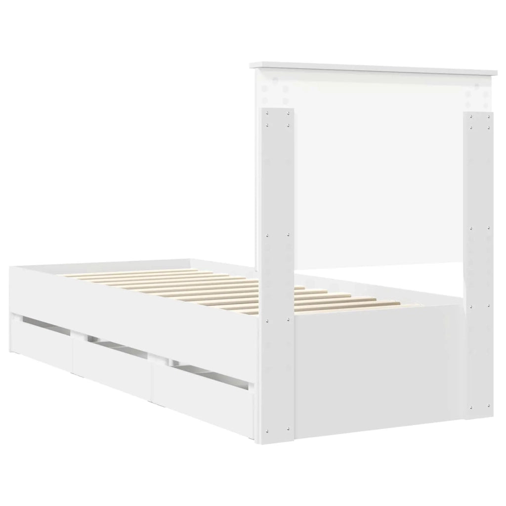Struttura del letto Bianco 75 x 190 cm Legno Ingegnerizzato 3411166