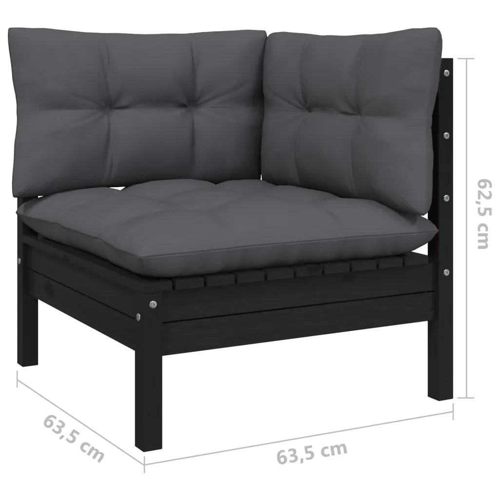 Set Divani da Giardino 3 pz | Set Salotto da Giardino con Cuscini Legno Massello di Pino