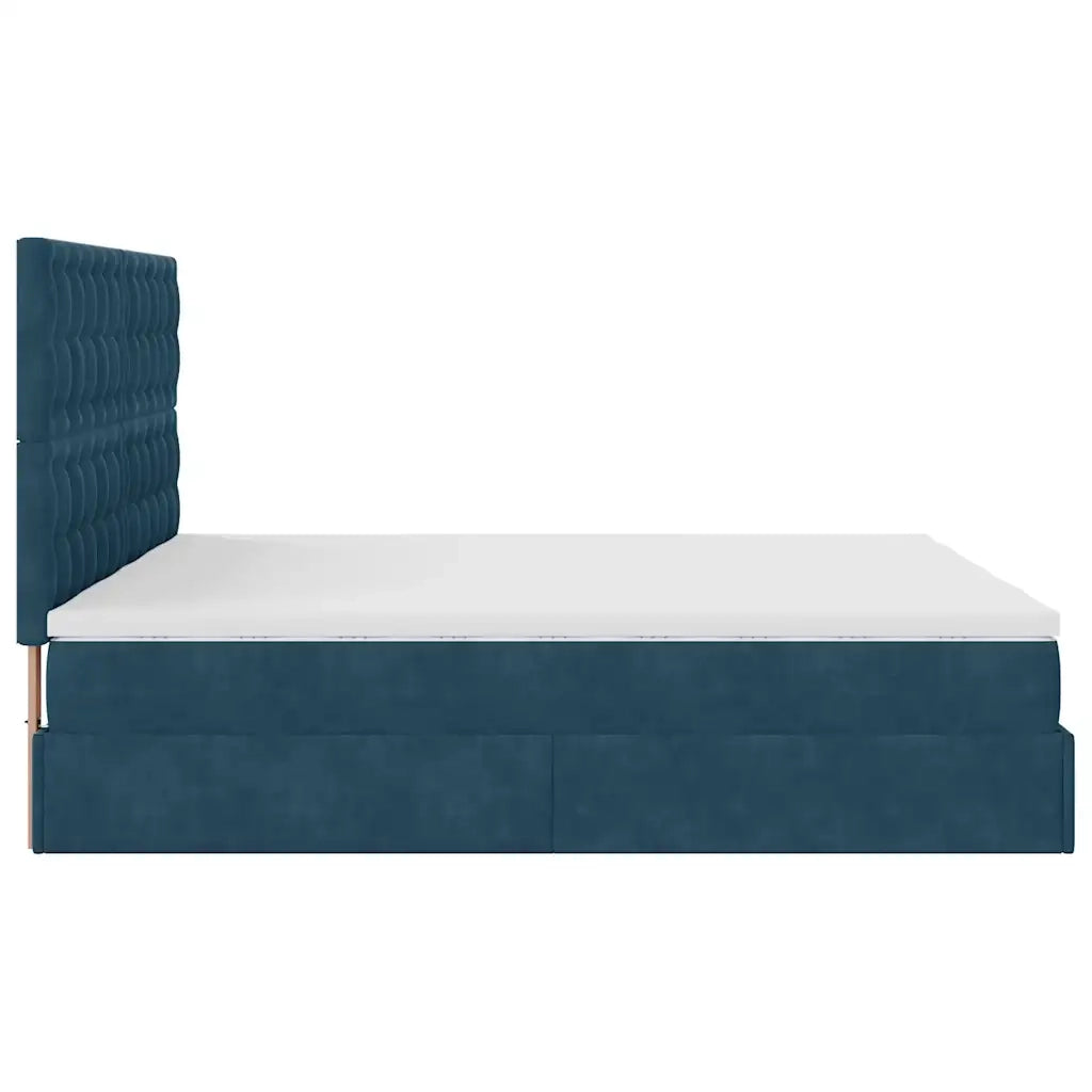 Struttura Letto Pouf con Materassi 160x200 cm Velluto 3314655