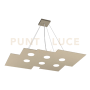 PLATE SOSPENSIONE 6 LUCI ATTACCO GX53 SABBIA