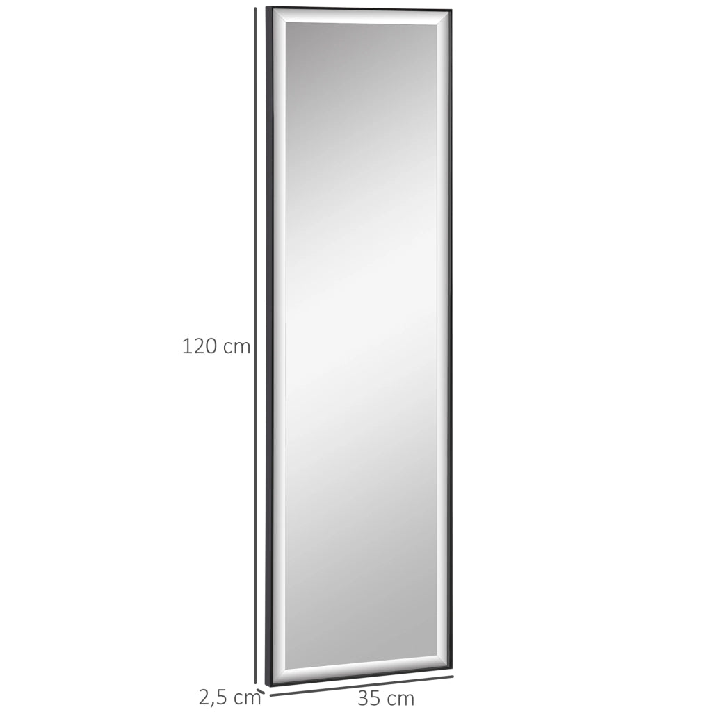 Specchio da parete 120x35 cm ¨C Minimal ¨C Alluminio nero