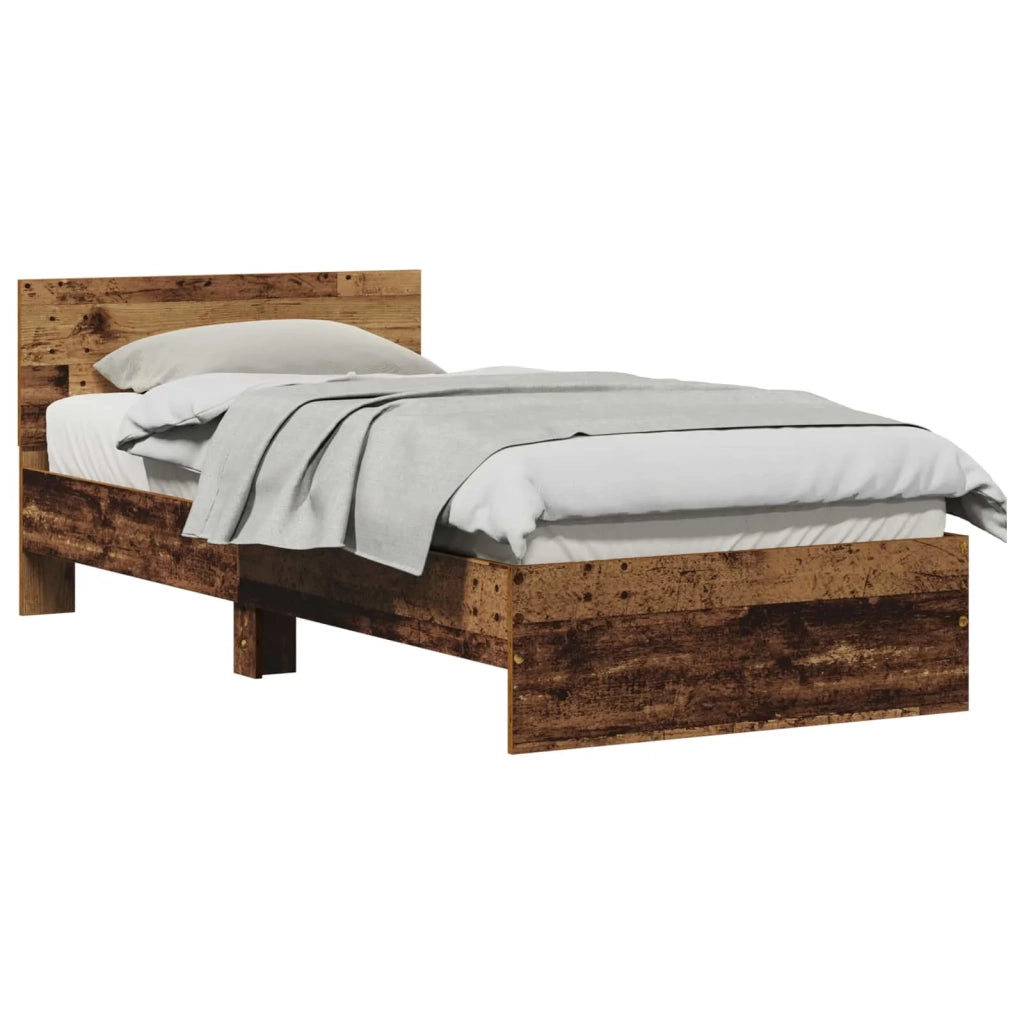 Struttura del letto-Giroletto Legno vecchio 90 x 190 cm Legno multistrato 809378