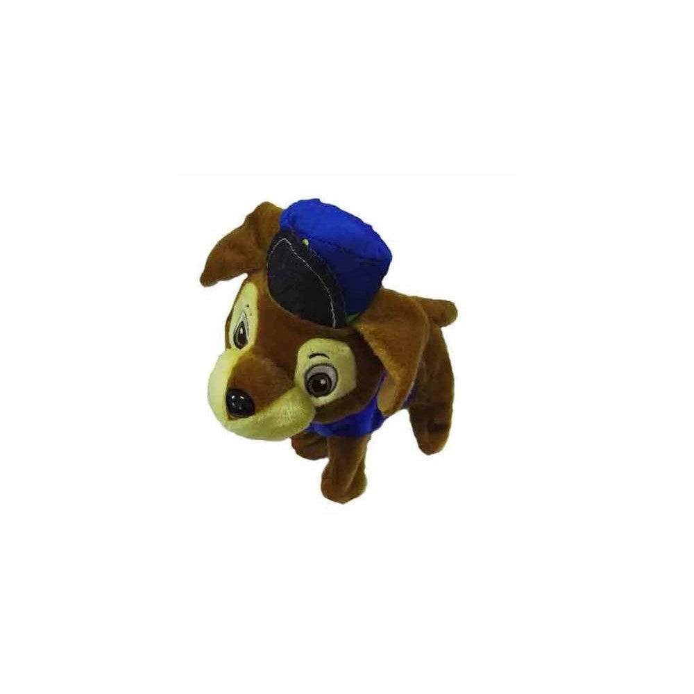 Trade Shop - Cane Peluche Con Filo Guidato Per Bambini Cammina Scodinzola E Abbaia -