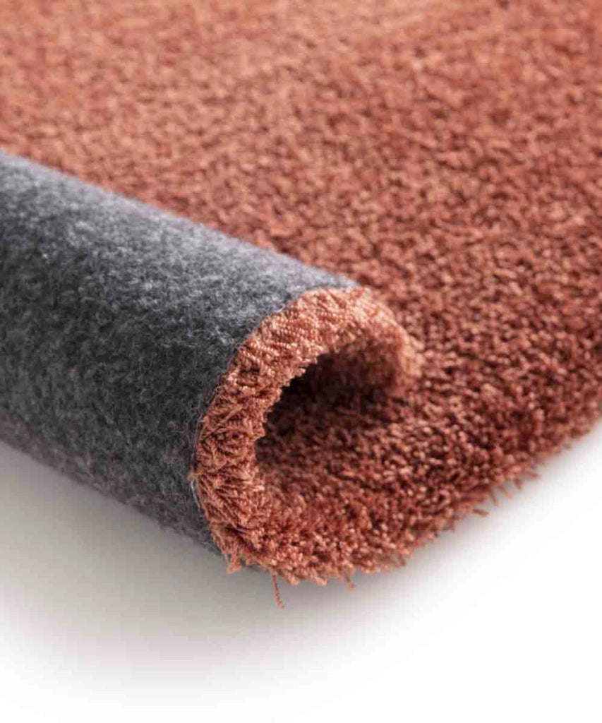 Tappeto FEEL TERRACOTTA cm.120x170 tinta unita moderno, pelo morbido resistente e lavabile in lavatrice