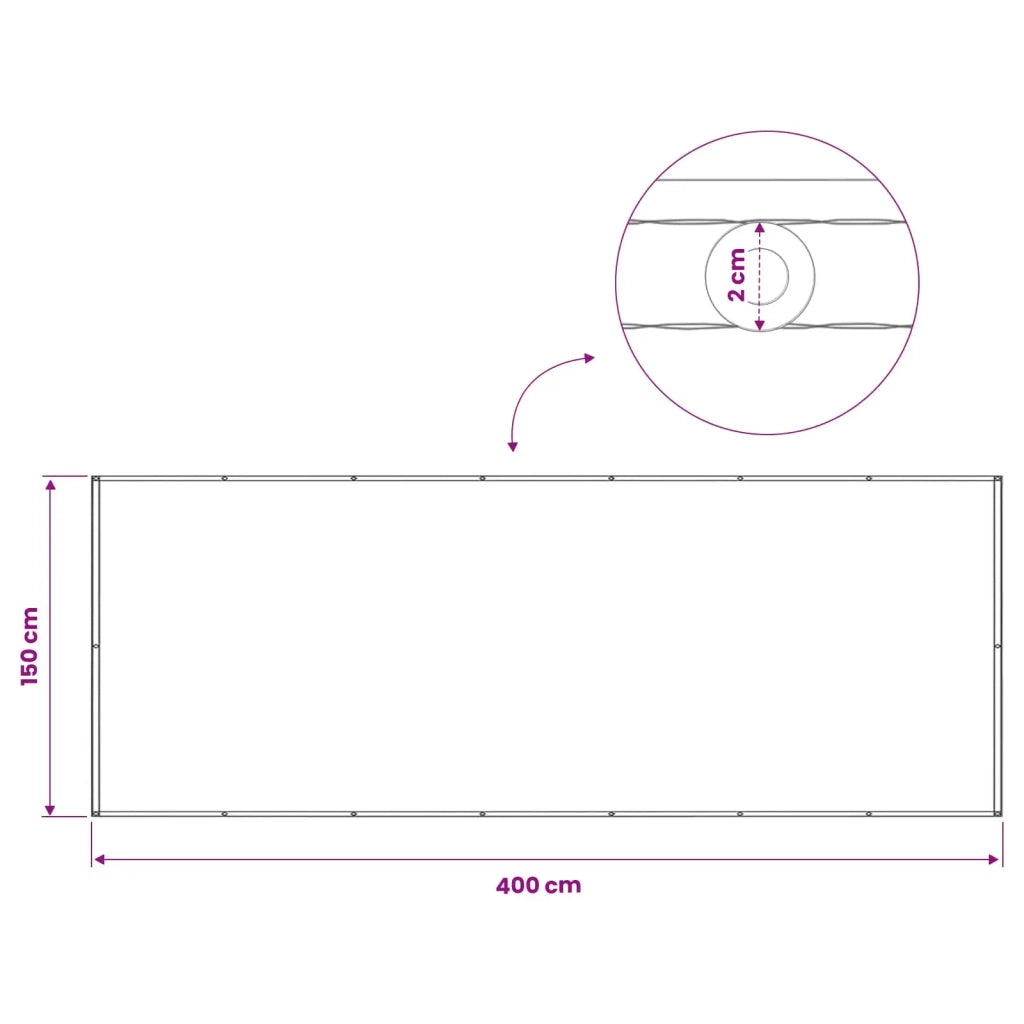 Schermo di Privacy per Balcone 150 x 400 cm 42036424