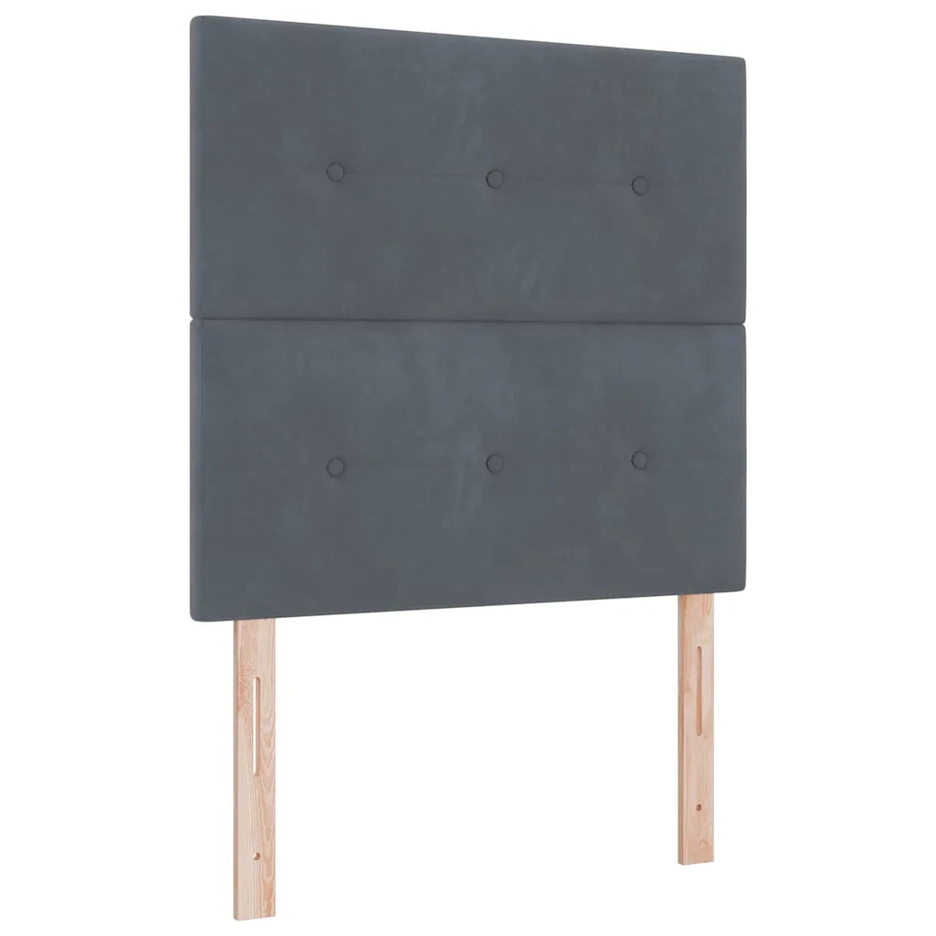 Testiera | Testata Grigio scuro 90 cm Velluto