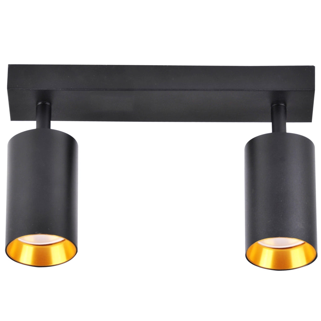 Lampada parete/soffitto 2xGU10 nero oro Maribel Polux