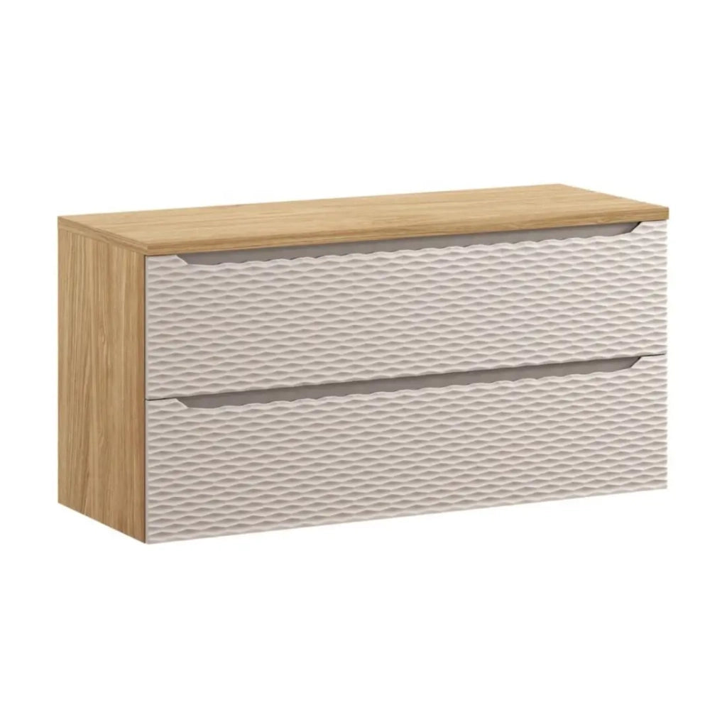 Piano lavabo YOKA – Finitura rovere chiaro, 180 cm