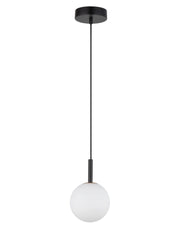 Lampada a sospensione nera sfera vetro Gama G9 Sigma
