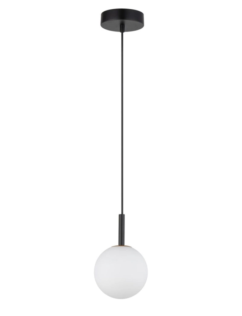 Lampada a sospensione nera sfera vetro Gama G9 Sigma