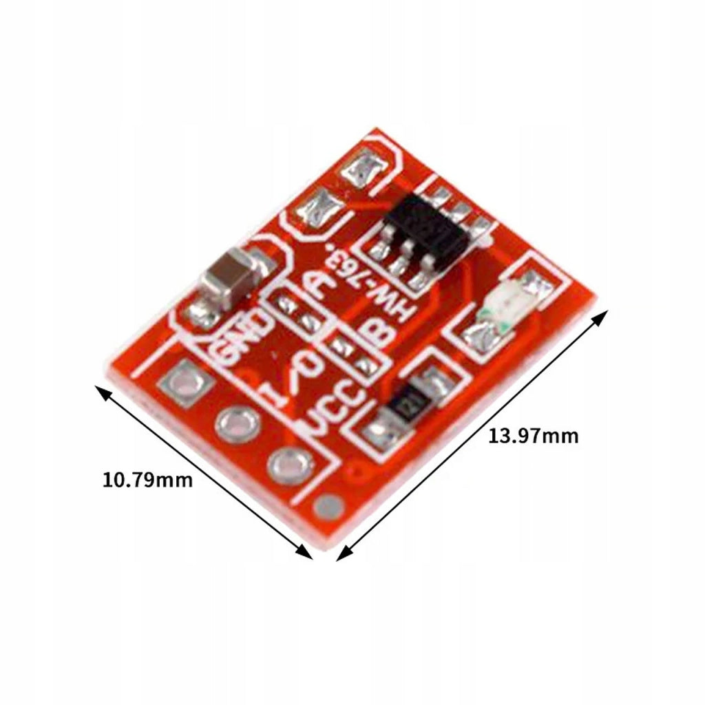 Modulo Touch Singolo TTP223 – Sensore Capacitivo Alta Sensibilità | 2.0V-5.5V DC, Uscita Digitale