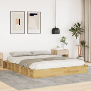 Struttura Letto Senza Materasso-Giroletto Senza Materasso 160x200 cm in Legno di Rovere 509444