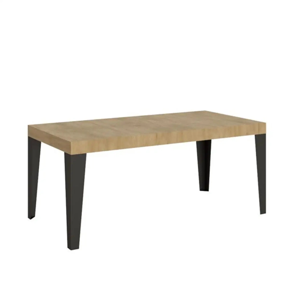 Tavolo allungabile 160/420x90 cm Flame colore quercia natura gambe antracite
