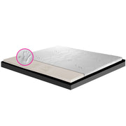 Topper materasso, sopramaterasso in memory foam, Alto 5 cm con tessuto anallergico antimicrobico sfoderabile, filato in ARGENTO - STAR FOAM PLUS king size 180x195