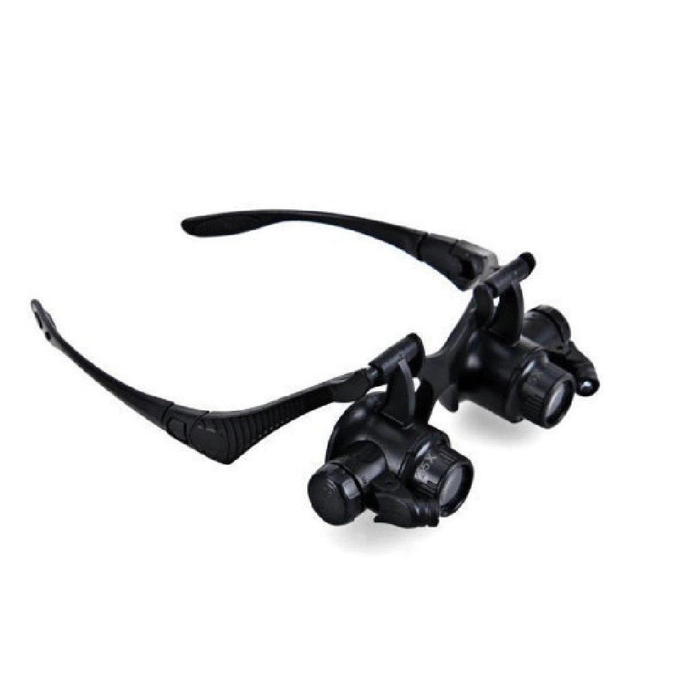 Trade Shop - Occhiali Lente Ingrandimento 25 X Di Precisione Oculari 4 Lenti Luci Led 9892g -