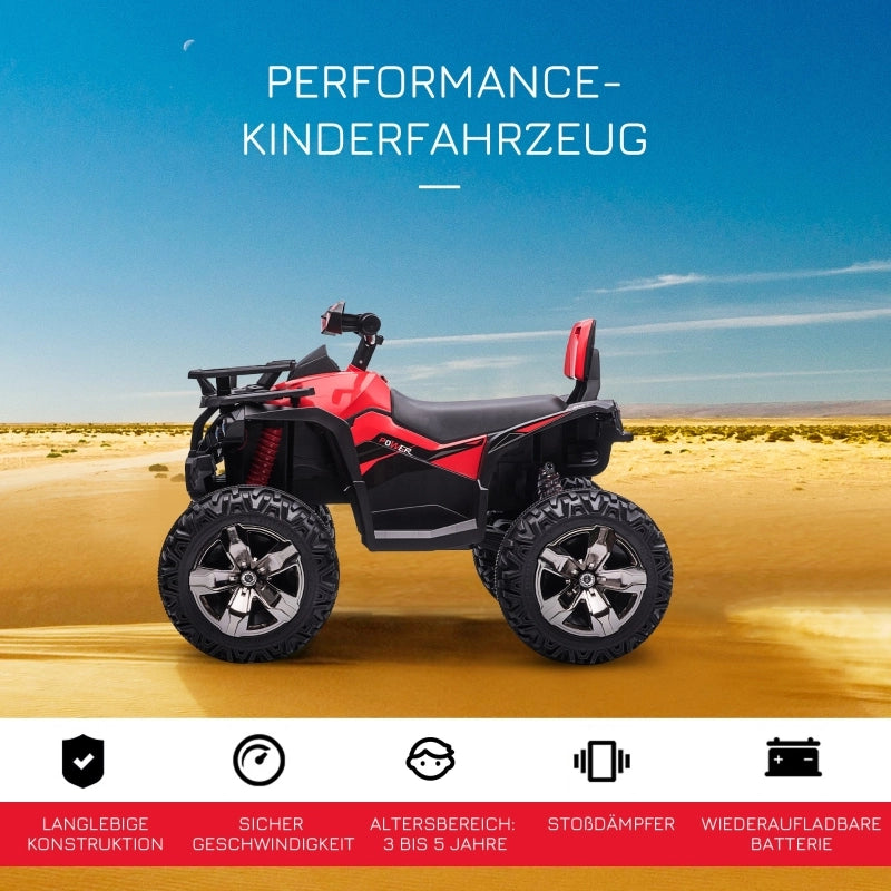 Quad elettrico per bambini, velocit¨¤ 3-8 km/h, autonomia 45 minuti, fari a LED, lettore musicale con USB, per bambini dai 3 ai 5 anni.
