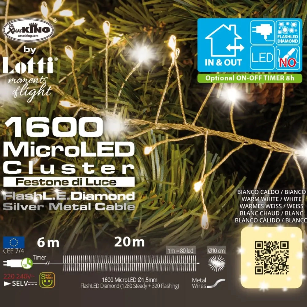 Catena festone cluster 20m 1600m.le