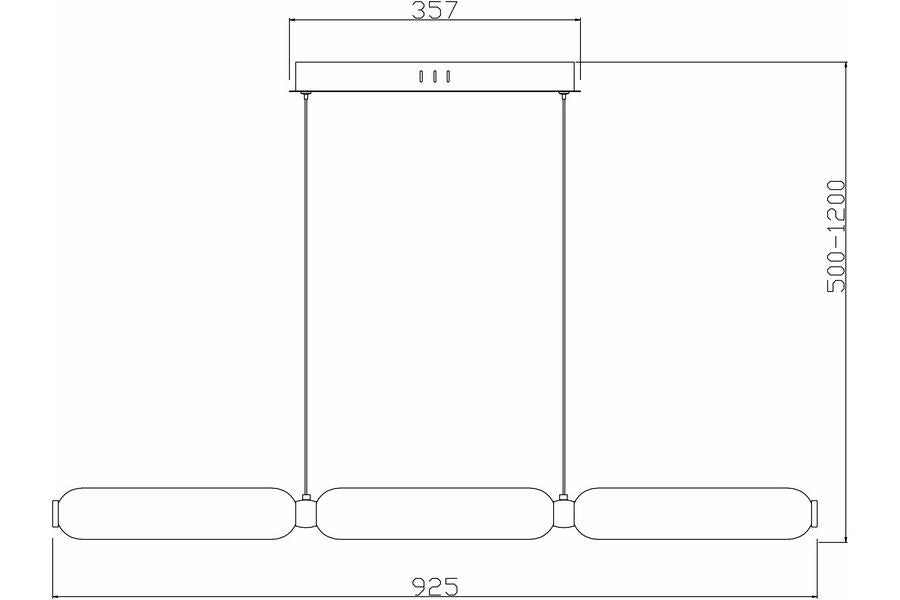 Lampada a sospensione lineare nera Catkin LED 8W Reality