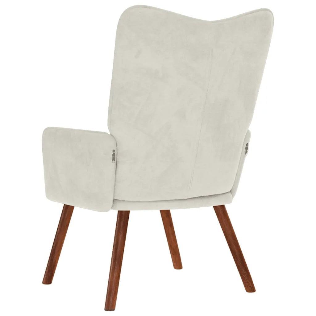 Sedia Relax Crema in Velluto 4016819