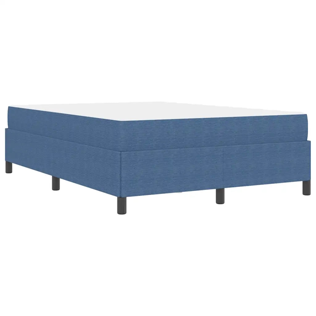 Struttura del letto con materasso Blu 160 x 200 cm Tessuto