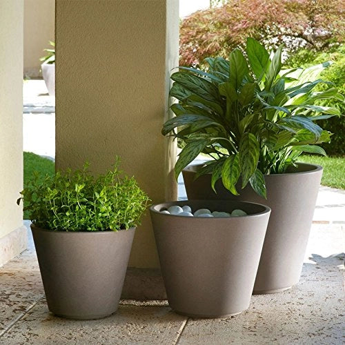 Cheonda - TERAPLAST Blumentopf Ribeira 35 cm Made in Italy recyclebar