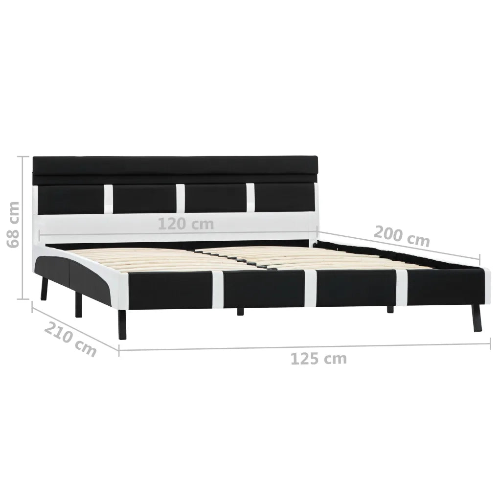 Giroletto con LED-Struttura Letto Nero in Similpelle 120x200 cm 594111