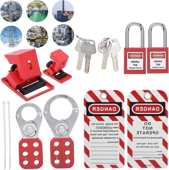 Kit di Blocco e Marcatura Multifunzionale Portatile - Kit di Blocco e Marcatura Elettrico - Stazione di Blocco e Marcatura