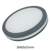Alcapower Plafoniera LED Rotonda 36W 3600lm IP54 IK08 CCT Selezionabile 3000K 4000K 6500K Grigia - Soluzione professionale alta efficienza