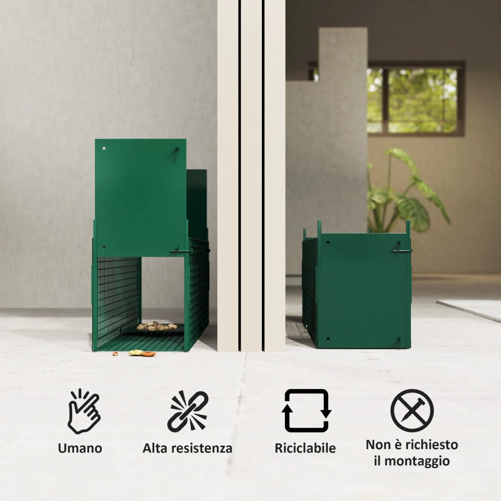 Trappola per Animali Vivi ¨C Minimal ¨C Verde Scuro 60x18x20cm