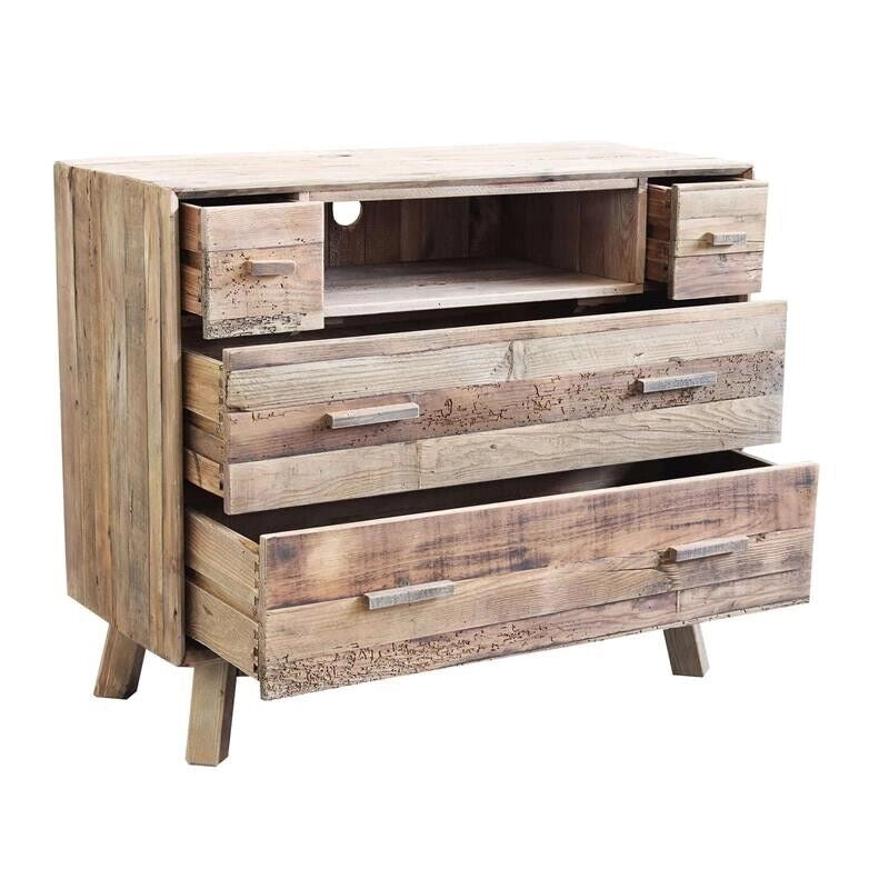 CASSETTIERA NELSON IN LEGNO DI PINO RICICLATO 110 X 48 X H92 CM