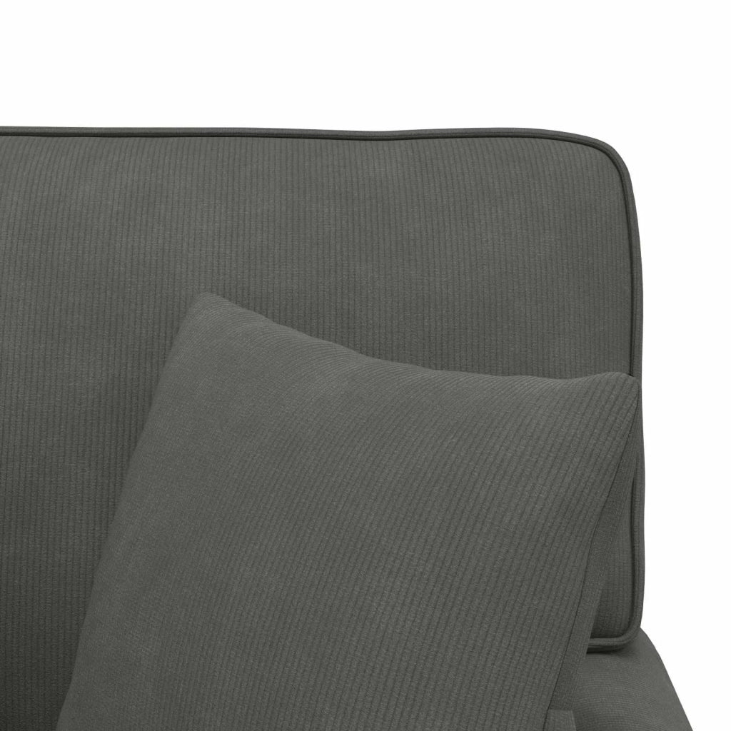 Chaise Longe con Gonna 3 pz Grigio scuro Tessuto in Cords CFW6618489