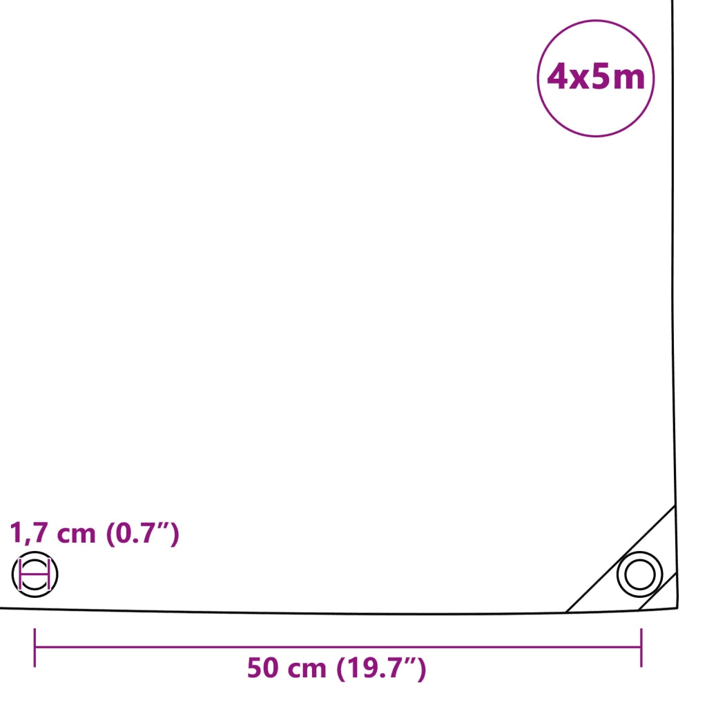 Telone 650 g/m² 4x5 m Nero 151355