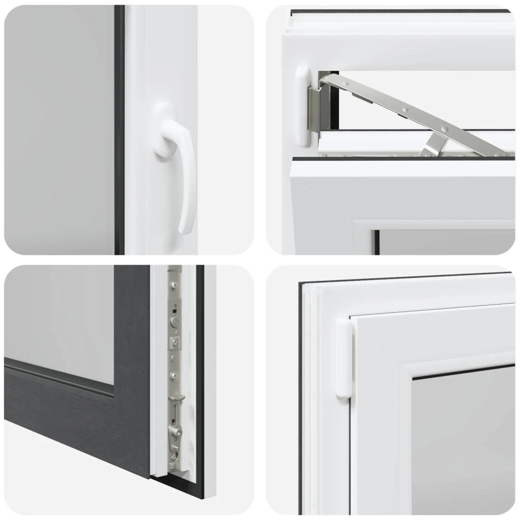 Finestra per Soffitta RISOR 80 x 70 cm PVC e Vetro Antracite 42047324