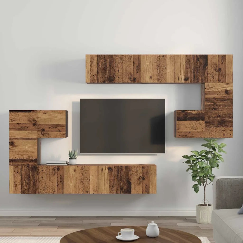 Unità TV 4 pcs Legno vecchio Legno multistrato 3393492