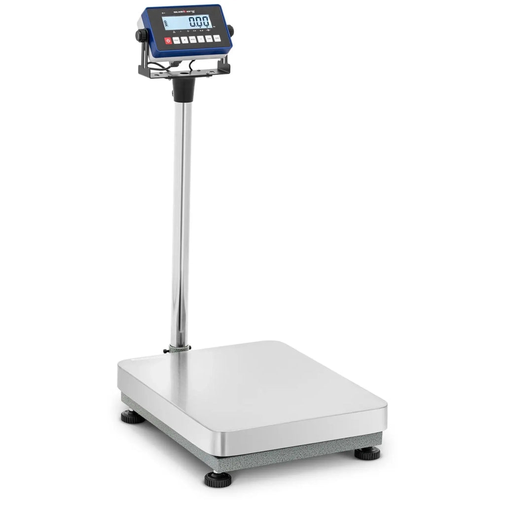 Bilancia a piattaforma professionale industriale capacità di pesatura pacchi 60 kg / 0,002 kg 40 x 50 cm kg/lb acciaio 14_0008368