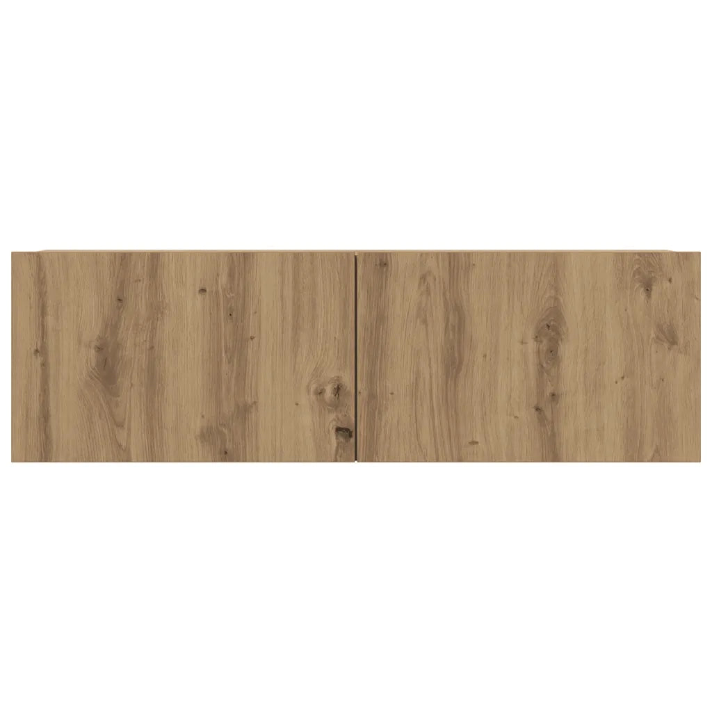 Mobili TV a Parete 2pz Rovere Artigianale 100x30x30 cm 857018