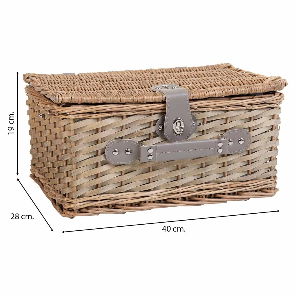 Cesto picnic blu 40x28x19