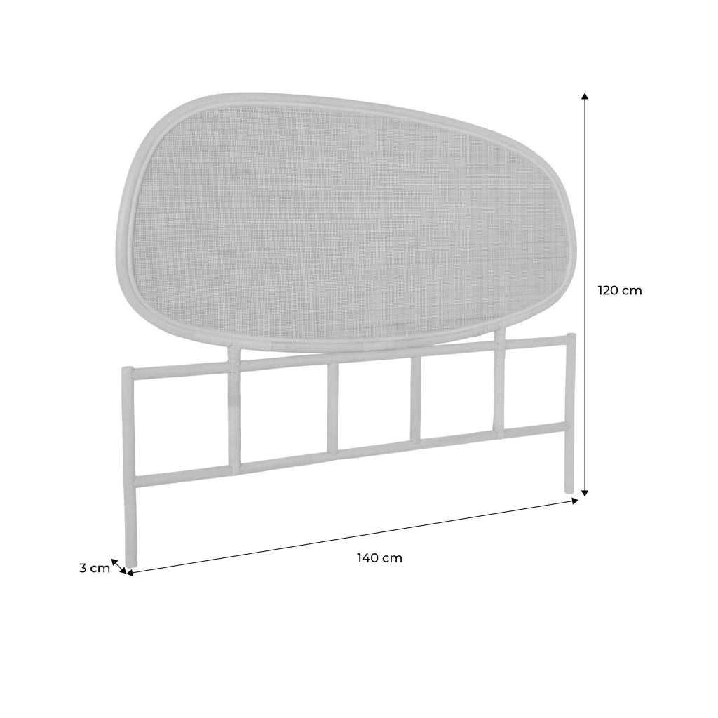 Testata in rattan scuro