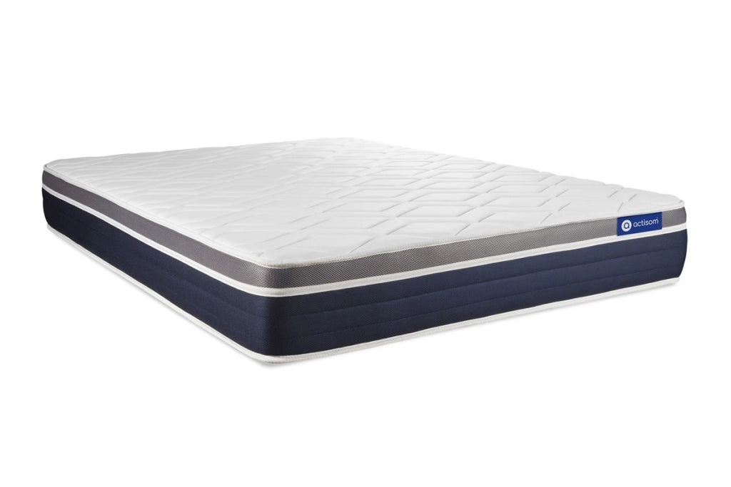 Kit rete e materasso matrimoniale Actilatex confort 140x200cm - Spessore : 26cm - Lattice e memory foam - Moderatamente rigido