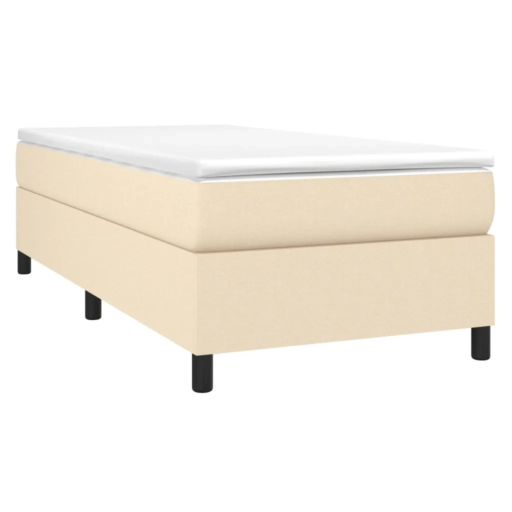 Letto singolo | Letto per adulti | Struttura Letto a Rete a Molle Crema 80x200 cm in Tessuto