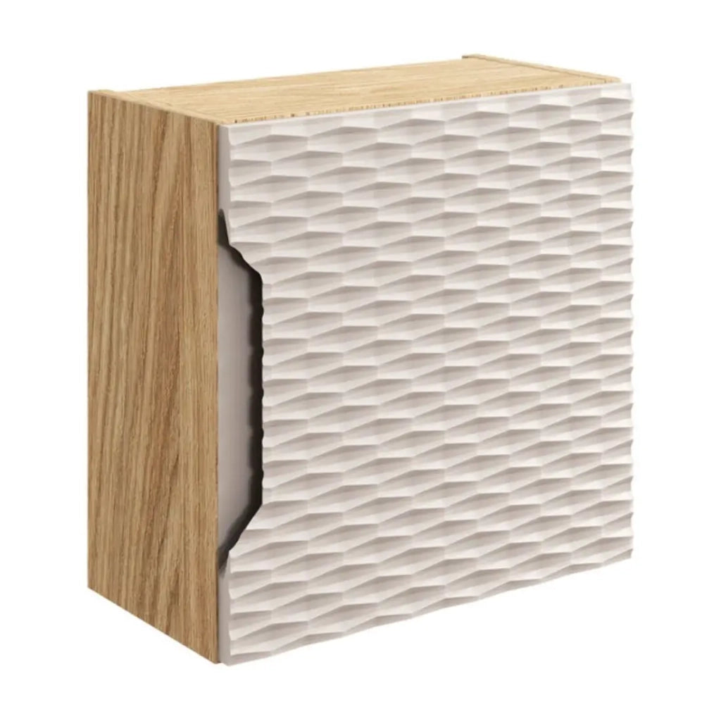 Mobile contenitore YOKA – Beige e rovere chiaro 35 cm compatto