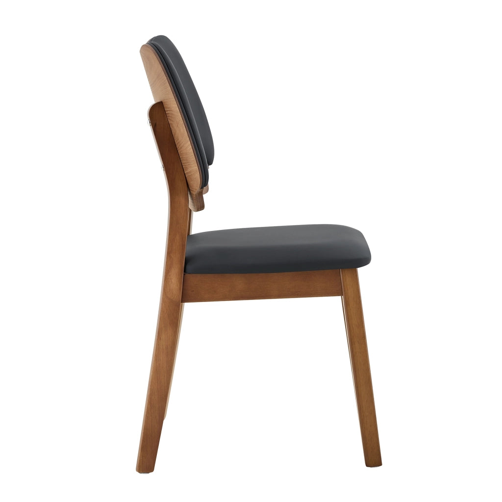 Set di 2 sedie da pranzo con schienale a farfalla, sedie moderne in legno con seduta imbottita, sedie di design per cucina, sala da pranzo e soggiorno