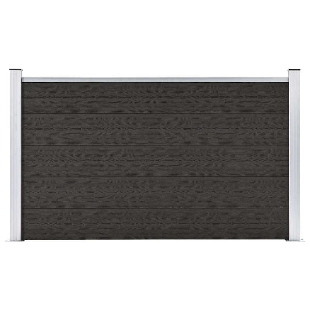 Pannello di Recinzione in WPC 180x105 cm Nero 148975