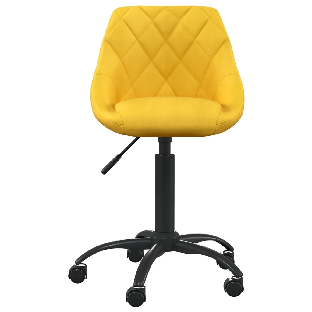 Sedia da Pranzo Giallo Senape in Velluto 335367