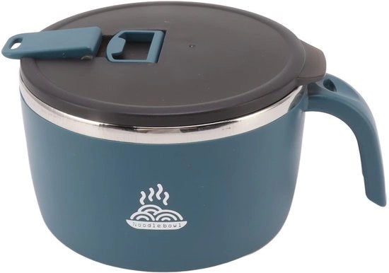 Zuppiera 900 Ml - Ciotola per Minestra in Acciaio Inossidabile - Coperchio/Supporto per Smartphone - Scatola per Picnic Pratica - Molteplici Utilizzazioni - Resistente al Calore - Ciotola per Minestra