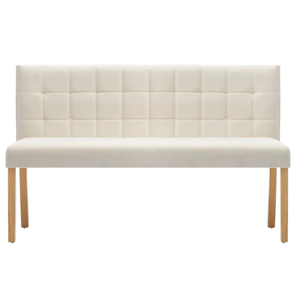 Panca 140 cm Crema in Velluto
