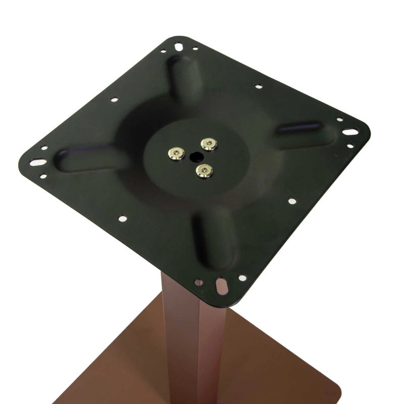 Base Tavolo Acciaio Leo Marrone Corten Quadro Cm 40x40h72 Tubo Cm 6x6